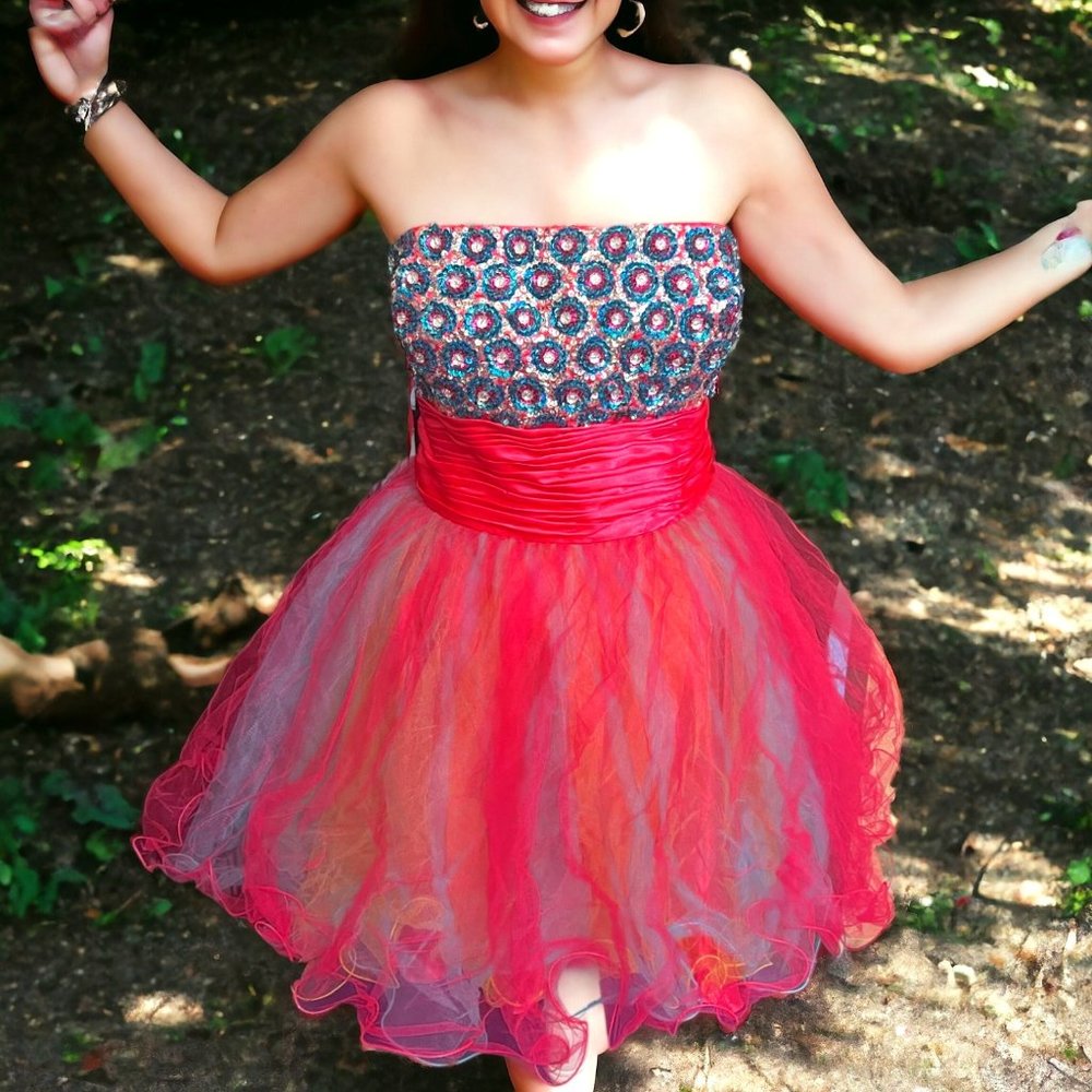 FIESTA Mini Sequin Tulle Party/Prom Dress - XXL